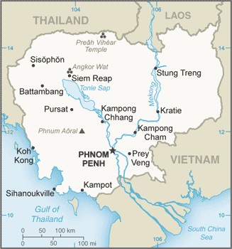 Cambodia map