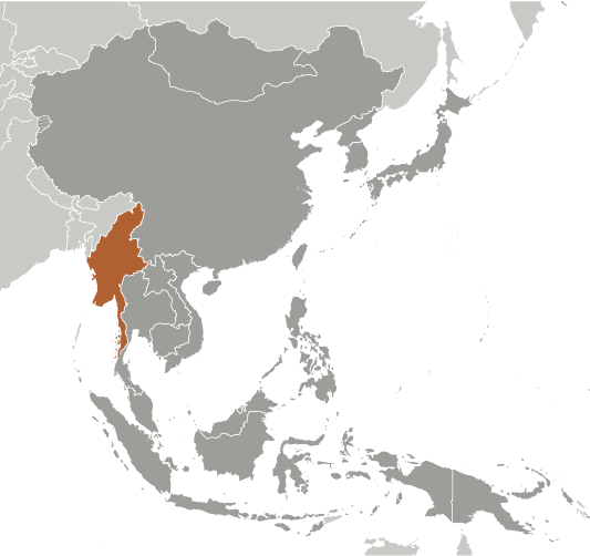 Myanmar in Asia