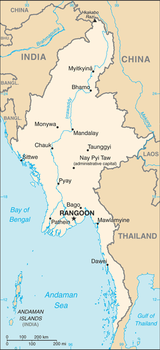 Myanmar map