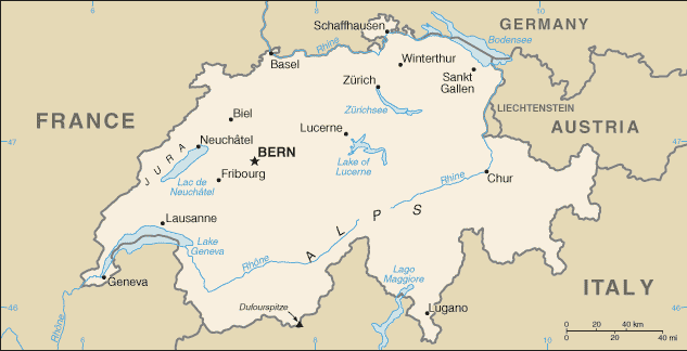 Switzerland map