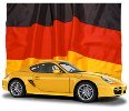 German flag and Porsche