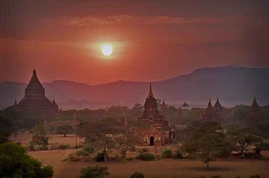 Sunset at Bagan, Mandalay, Myanmar