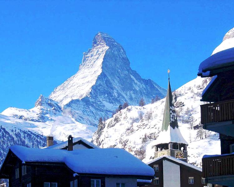 Switzerland, view of Matterhorn from Zermatt